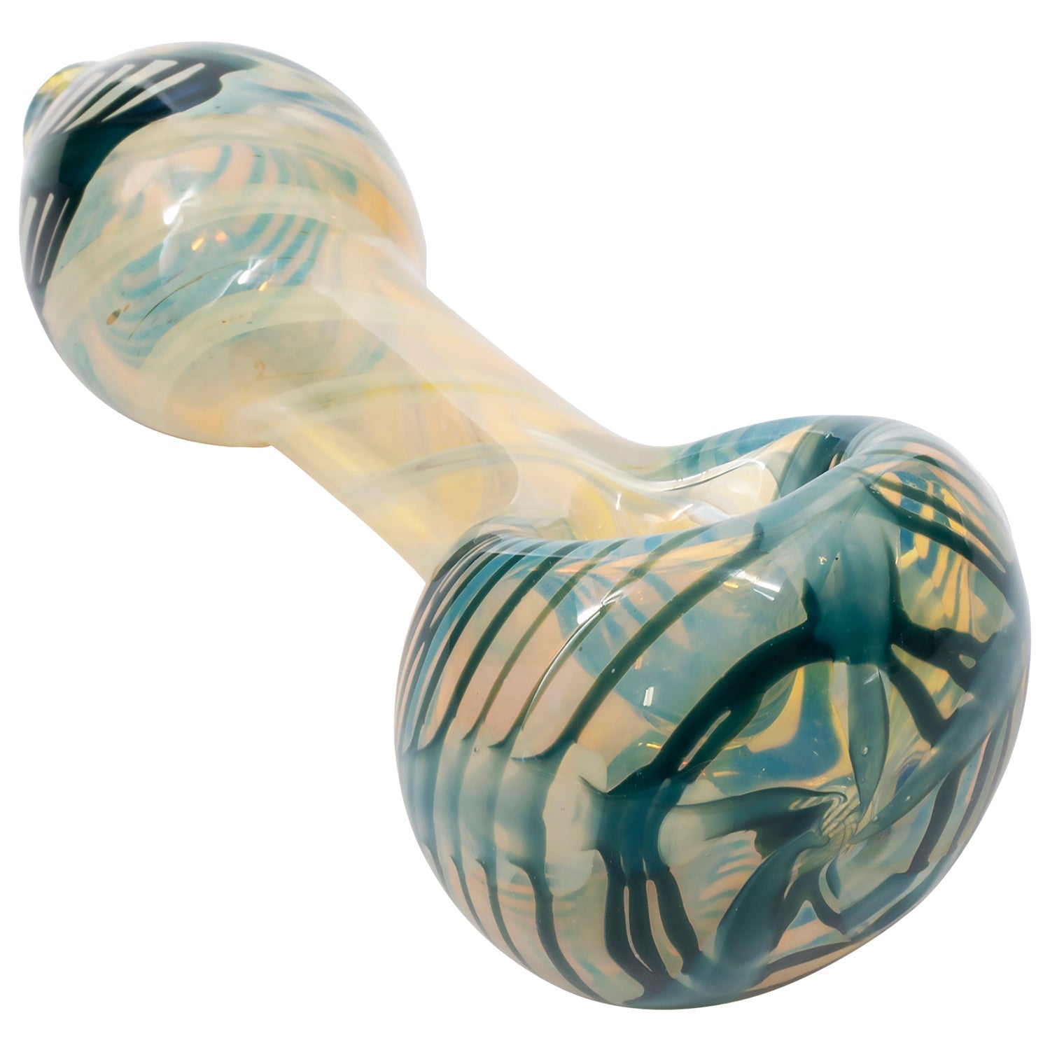 LA Pipes Twisty Cane Spoon Glass Pipe (Various Colors)