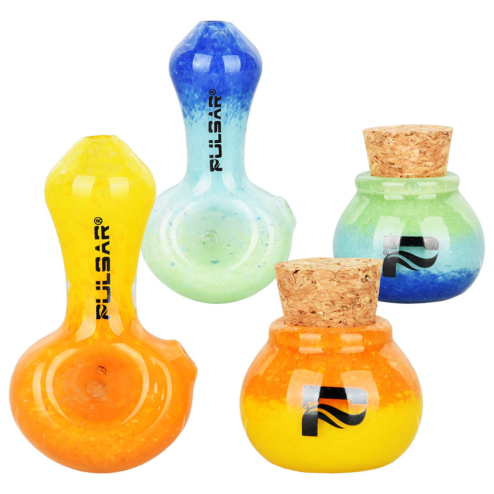 Pulsar Puff & Stash Glass Spoon Pipe & Jar | 2.5