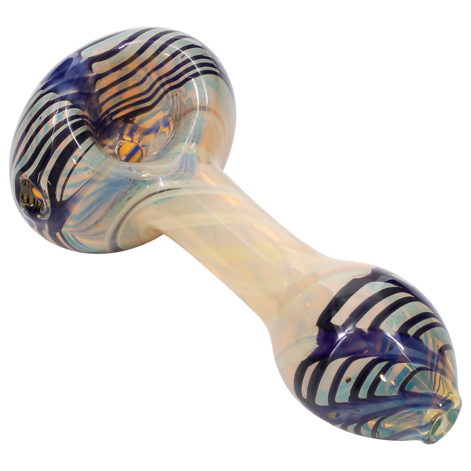 LA Pipes Twisty Cane Spoon Glass Pipe (Various Colors)