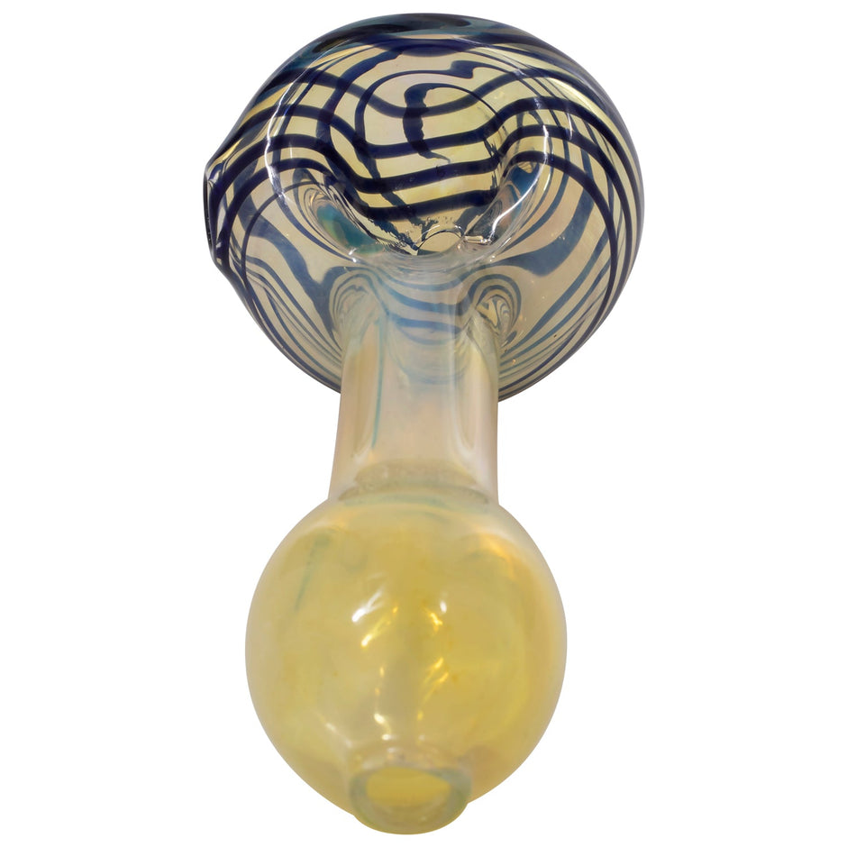 LA Pipes Spiral-Head Color Changing Glass Spoon Pipe