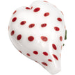 Elegant White Heart-Shaped Glass Hand Pipe with Red Polka Dots