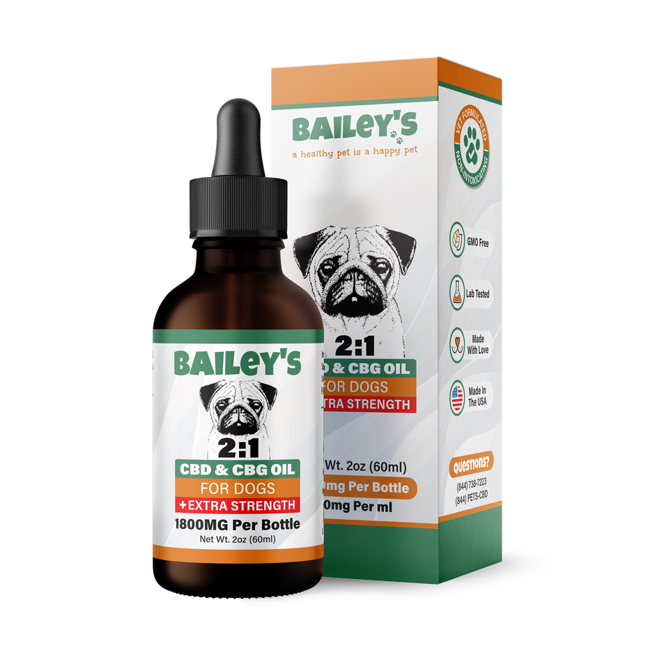 Extra Strength 2:1 CBD & CBG Oil For Dogs