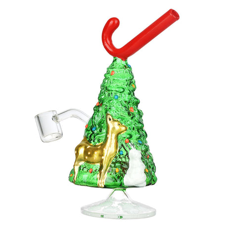 Christmas Tree w/ Candy Cane Glass Rig - 7.25" / 14mm F