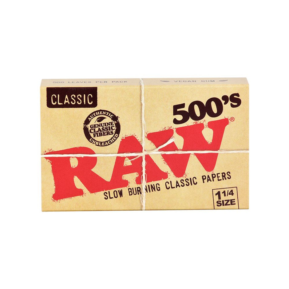 RAW Classic Creaseless 500's Papers - 500pc / 1 1/4" 20pk