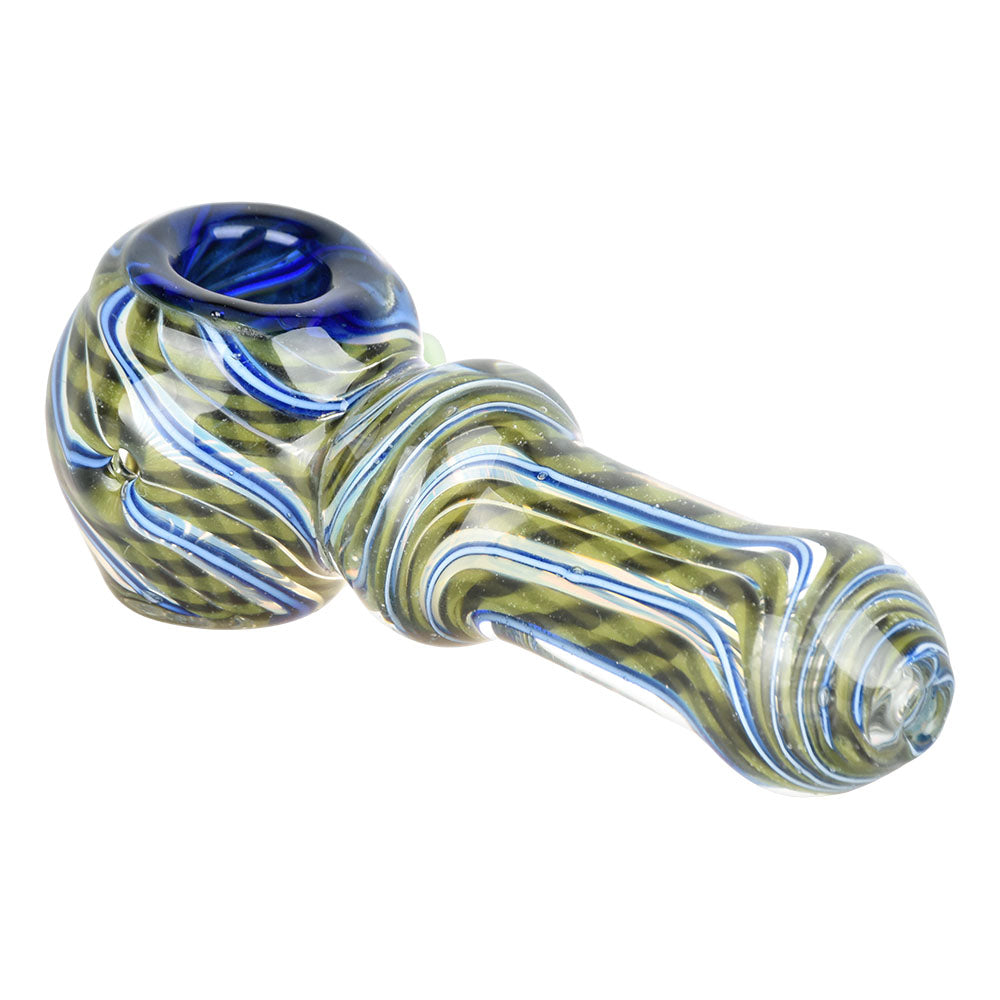 Spiraling Sensation Glass Spoon Pipe - 4.25