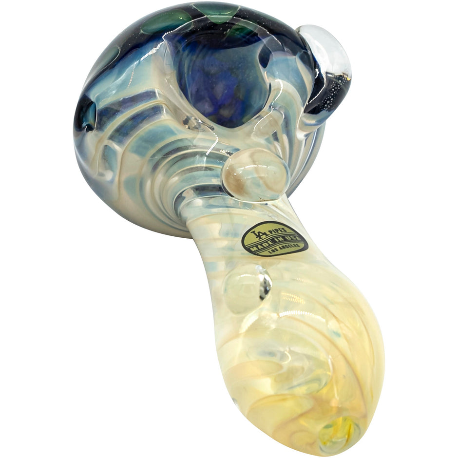 LA Pipes "The Hive" Honeycomb Color Changing Glass Pipe