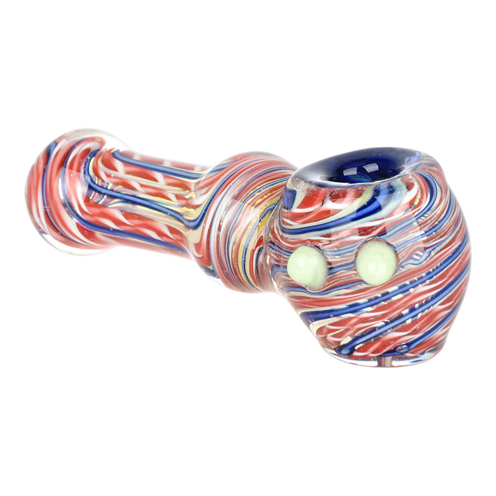 Spiraling Sensation Glass Spoon Pipe - 4.25