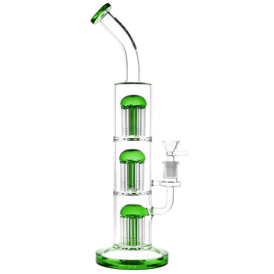 Pulsar Triple Jellyfish Perc Water Pipe | 14" | 14mm F