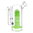 Lucky Clover Glass Water Pipe - 7.75