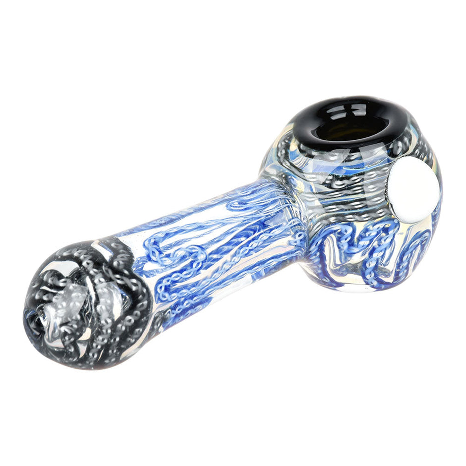 Simply Squiggled Glass Spoon Pipe - 4.25" / Colors Vary