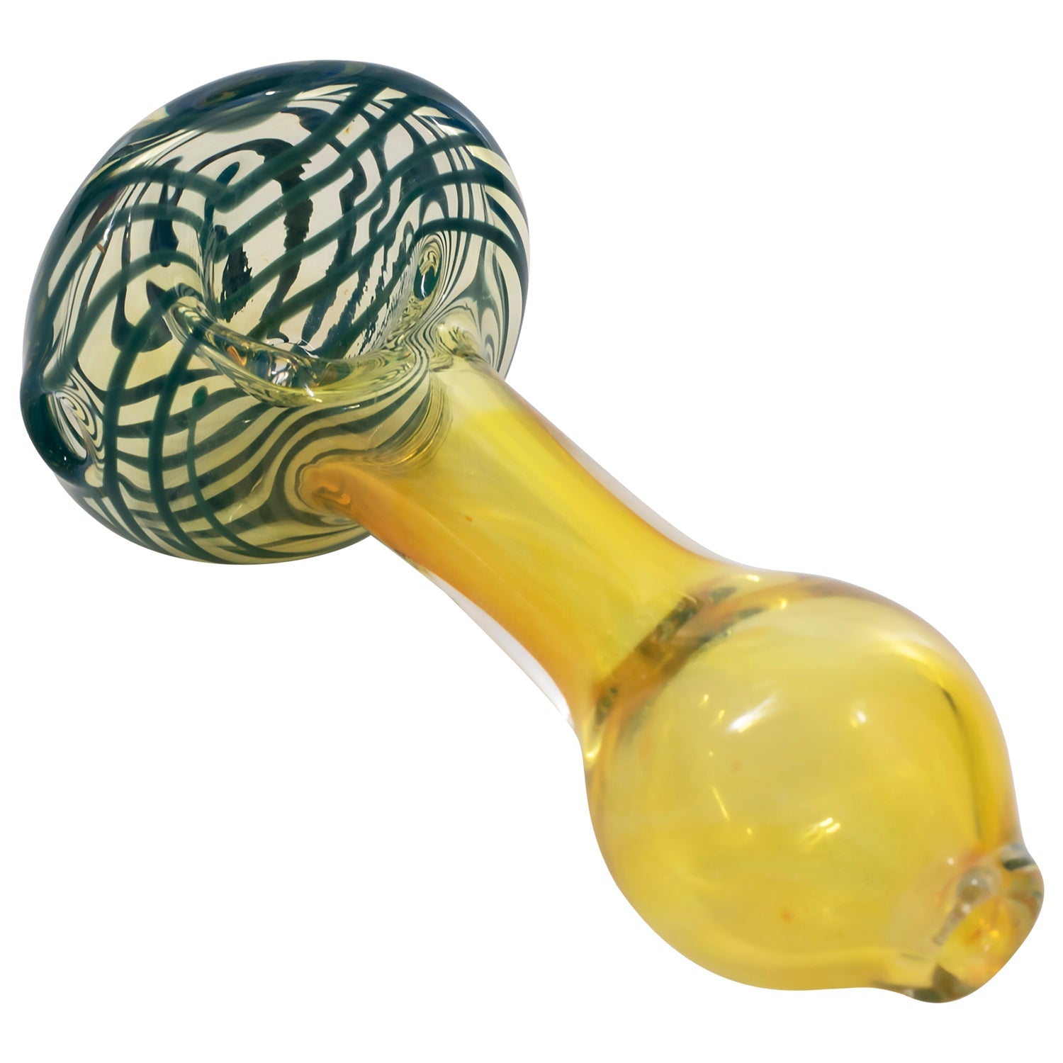 LA Pipes Spiral-Head Color Changing Glass Spoon Pipe