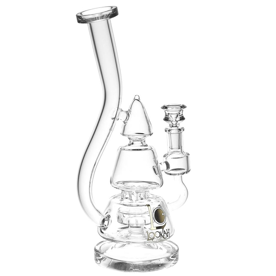 Lookah Glass Stacked Triangle Water Pipe | 11.25"