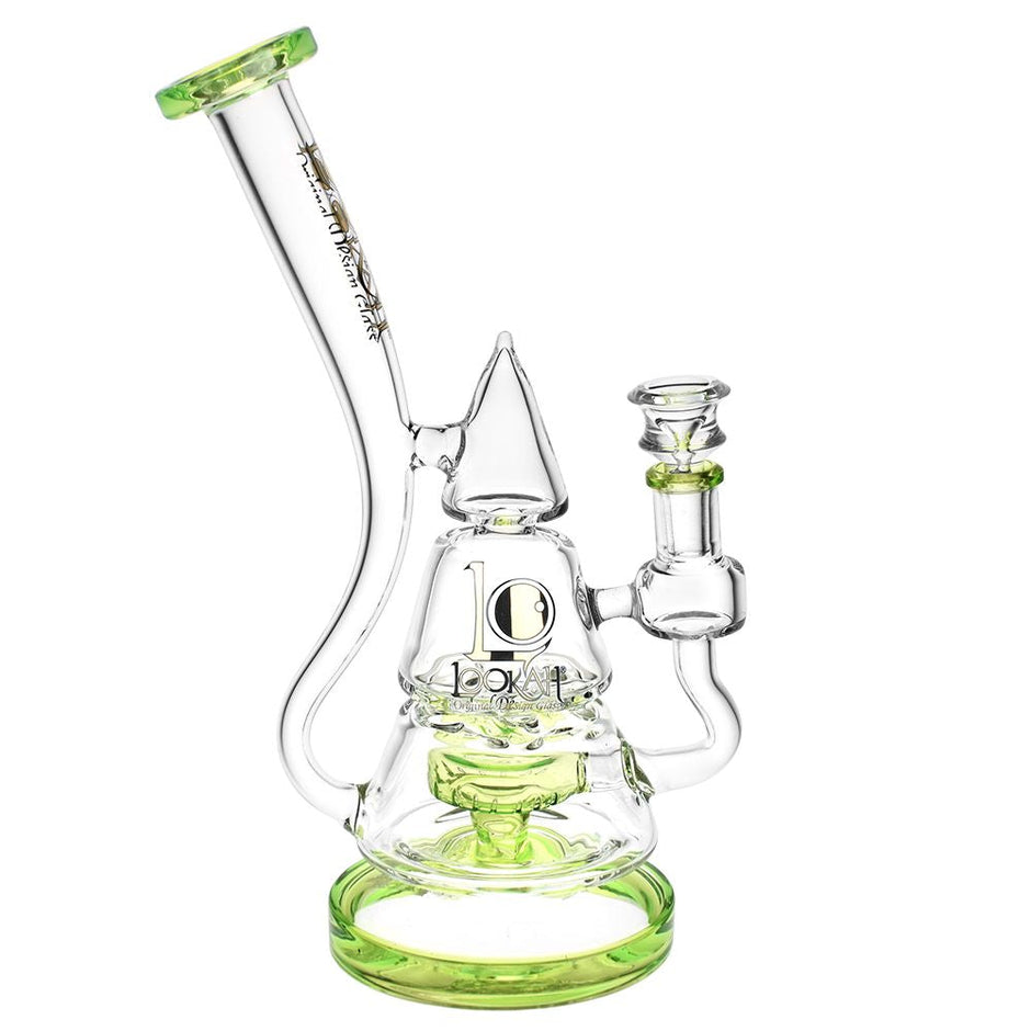 Lookah Glass Stacked Triangle Water Pipe | 11.25"