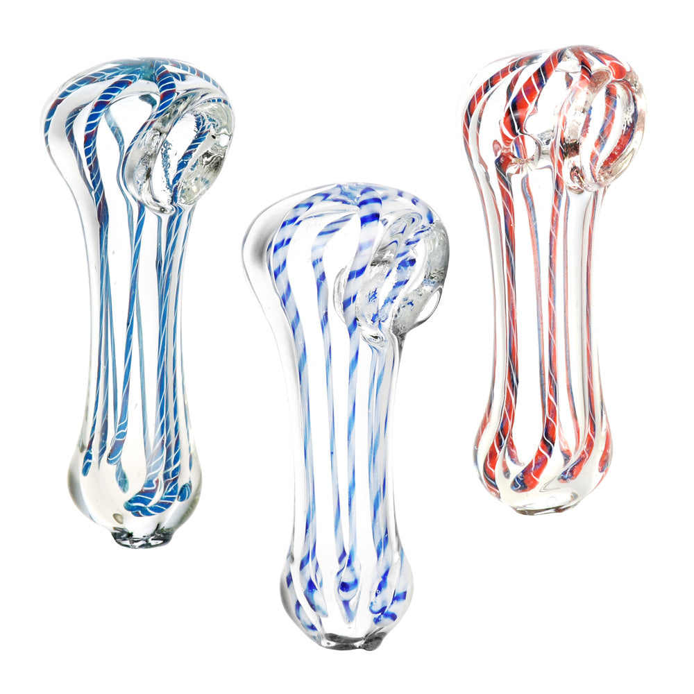 Small Striped Glass Pipe - 2.75