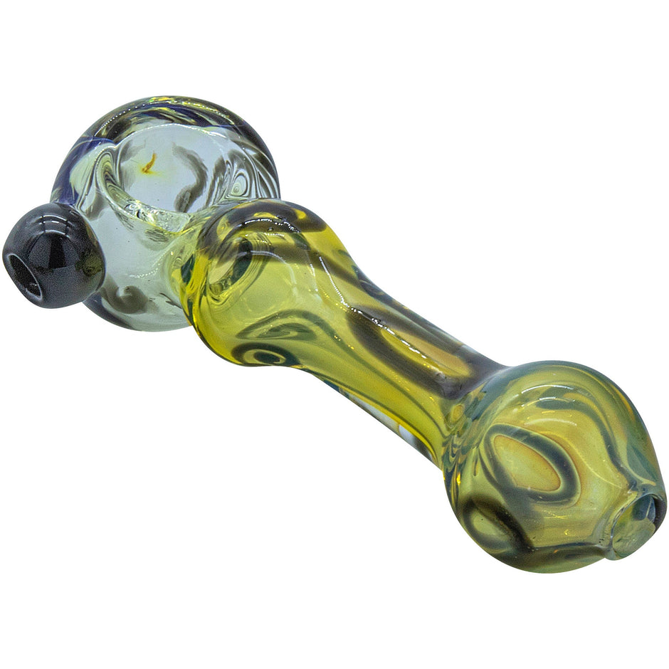 LA Pipes "Painted Warrior Spoon" Glass Pipe