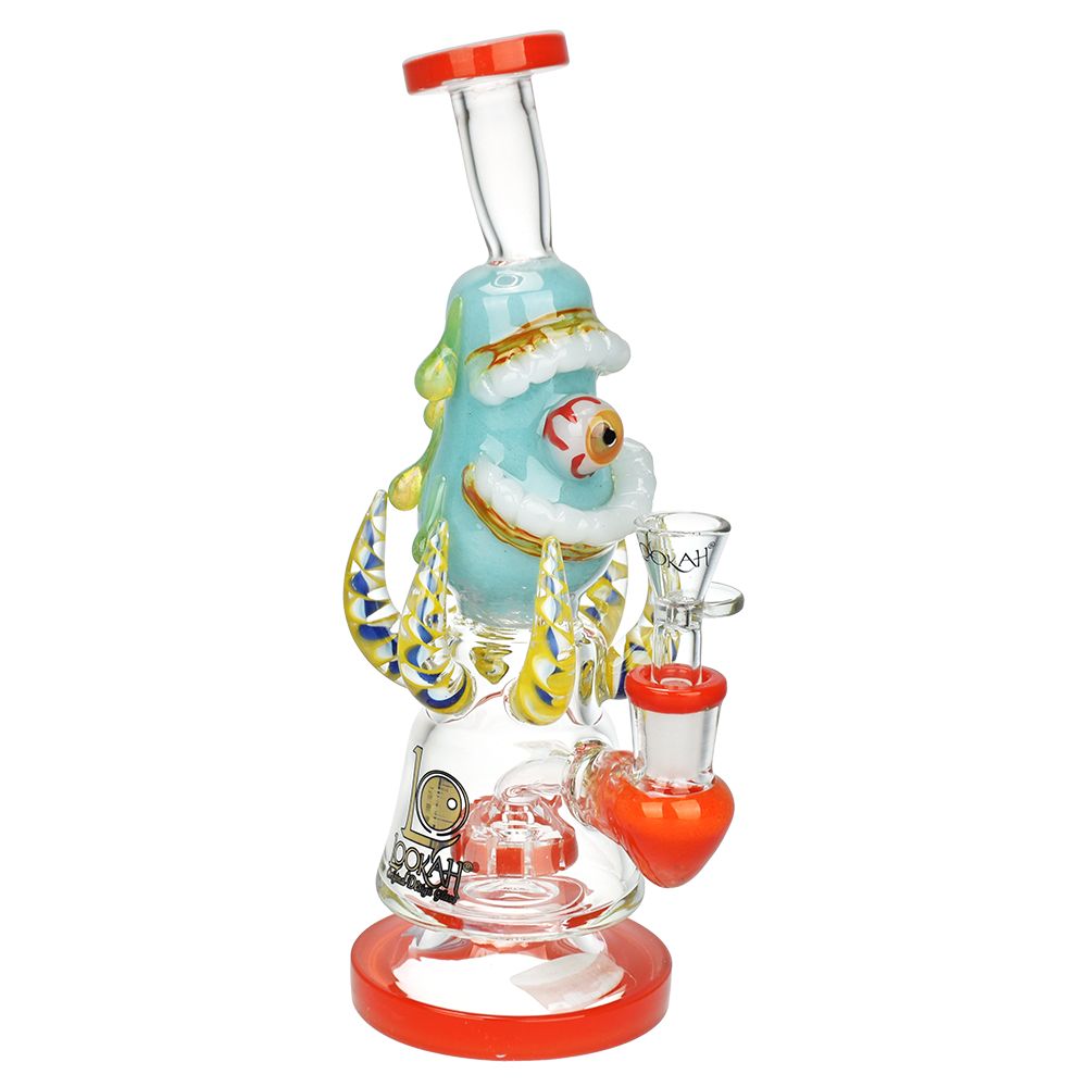 Lookah Glass Evil Eye Water Pipe - 9.75