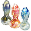 Warped Desires Flat Neck Glass Hand Pipe - 3.25