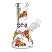 Pulsar Pizza Design Glass Beaker Water Pipe - 7.75