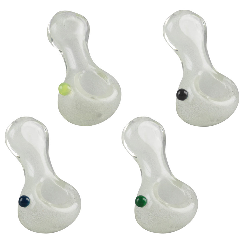 Glow Spoon Hand Pipe - Pinch Tip w Marble - 3