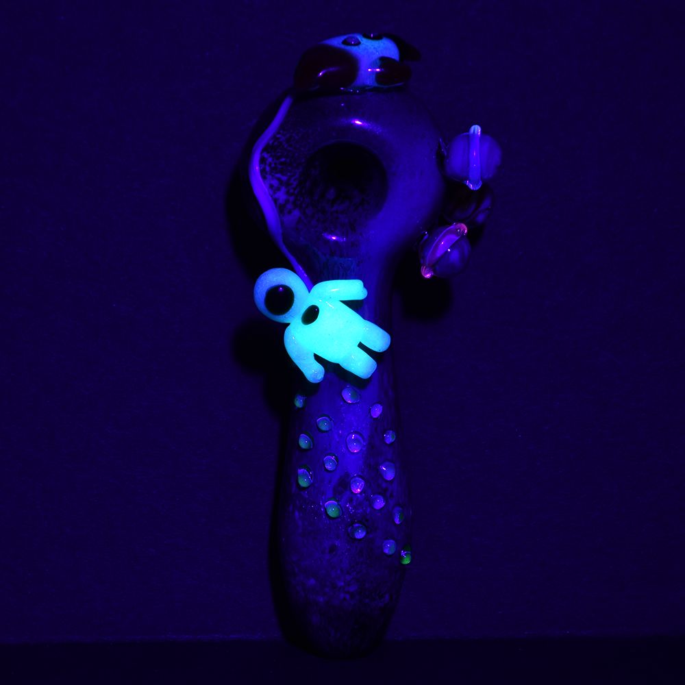 Empire Glassworks Glow In The Dark Spoon Pipe - 4.25