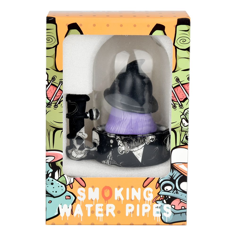 Spooky Witch Bell Jar Water Pipe - 5.5