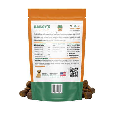 Bacon Flavored Omega Hemp CBD Soft Chews - Large Breed/Extra Strength