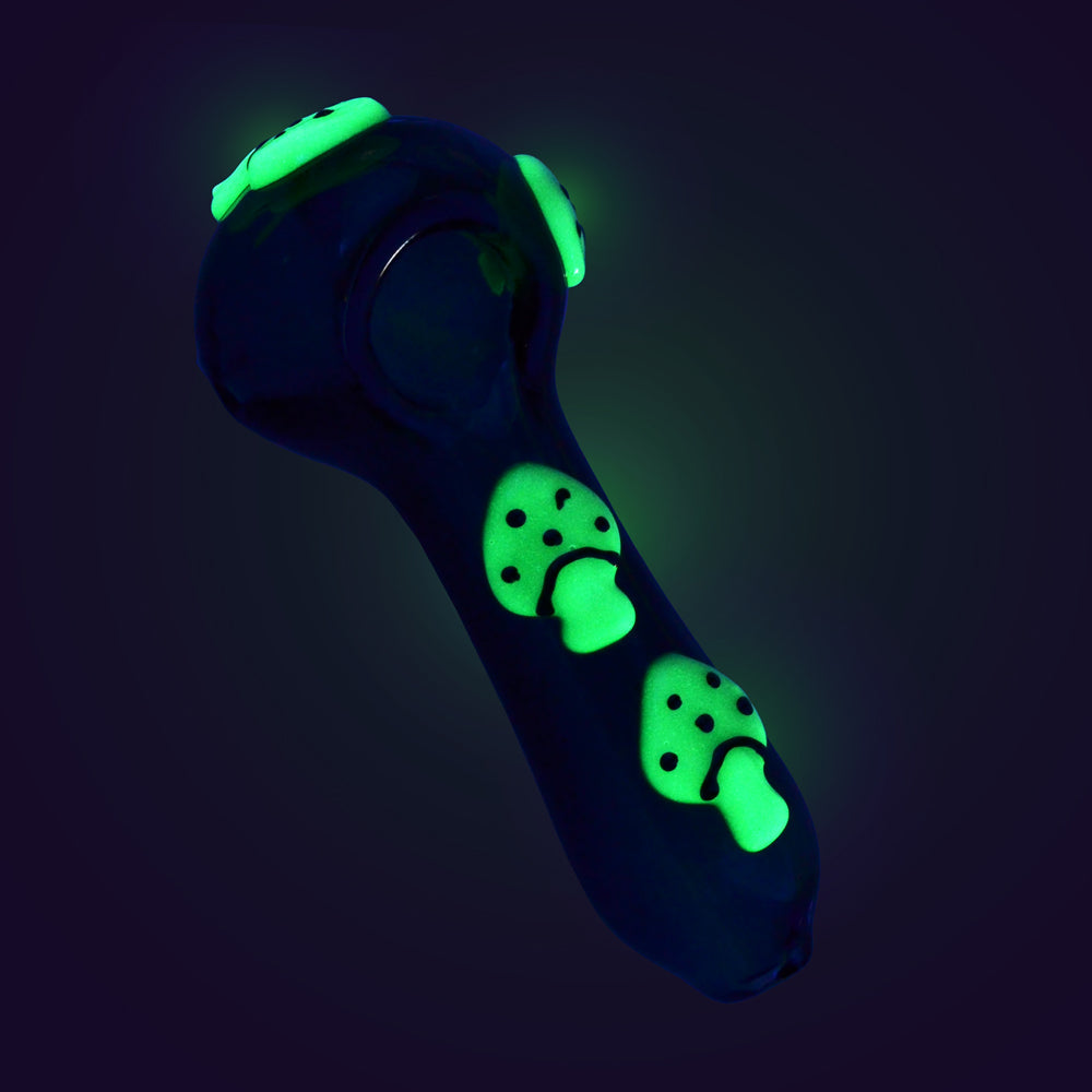 Glow in the Dark Mushroom Spoon Pipe - 4