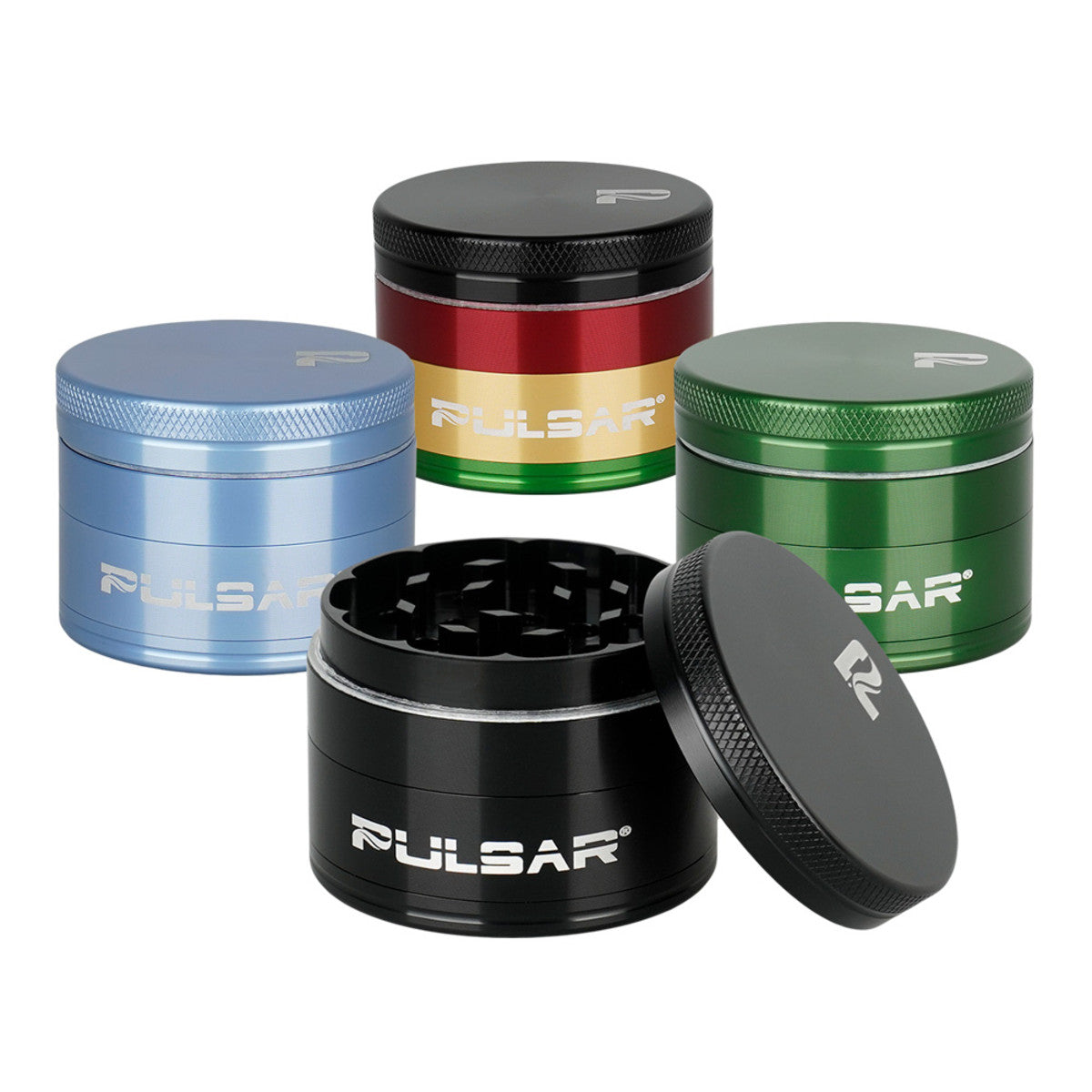 Pulsar Solid Top Aluminum Grinder - GR762 - 4pc / 2