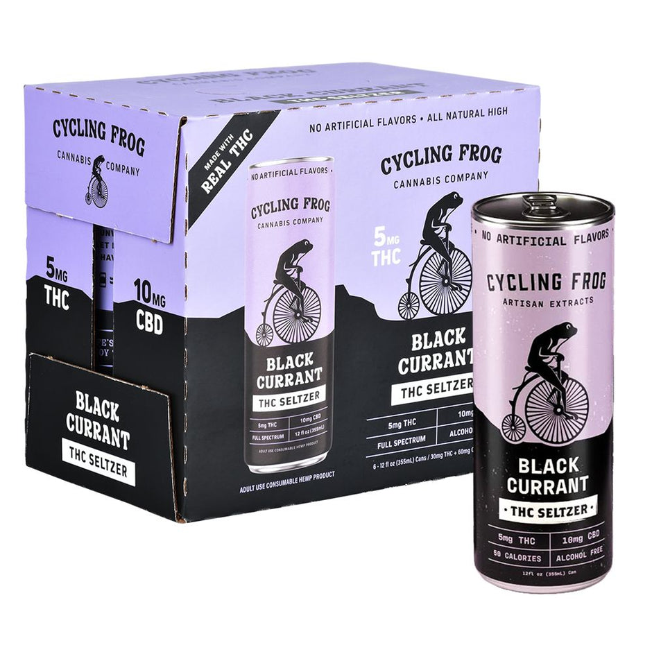 Cycling Frog THC Seltzer | 12oz | 5mg THC / 10mg CBD | 6ct