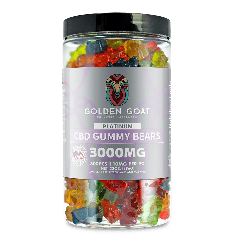 Platinum CBD Gummies 3000mg - Clear Bears