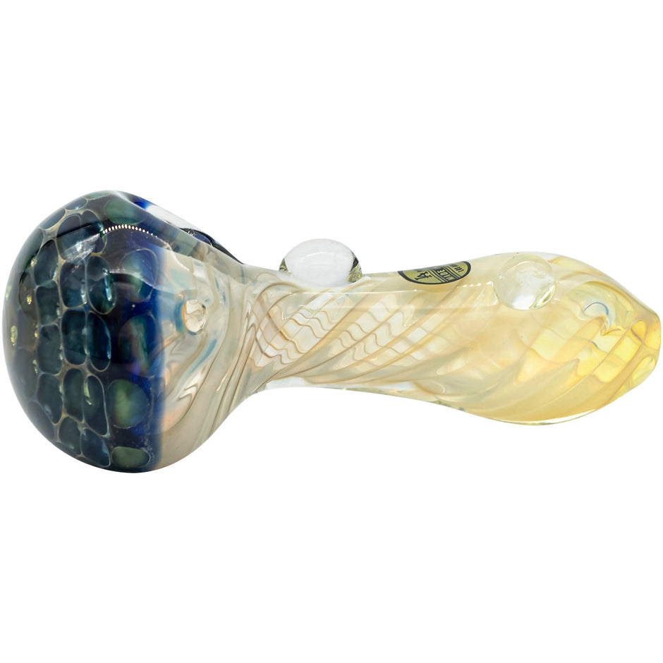 LA Pipes "The Hive" Honeycomb Color Changing Glass Pipe