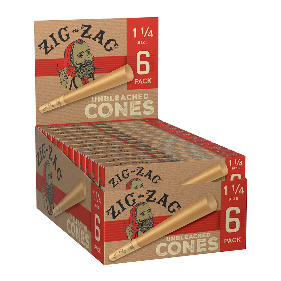 Zig Zag Unbleached Paper Cones - 6pk / 1 1/4" 24pcs