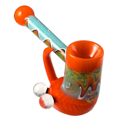 Crush Fang Bub Pipe w/Dual Galaxy Marbles (Various Colors)