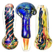 Metallic Fumed Glass Spoon Pipe- 3.75