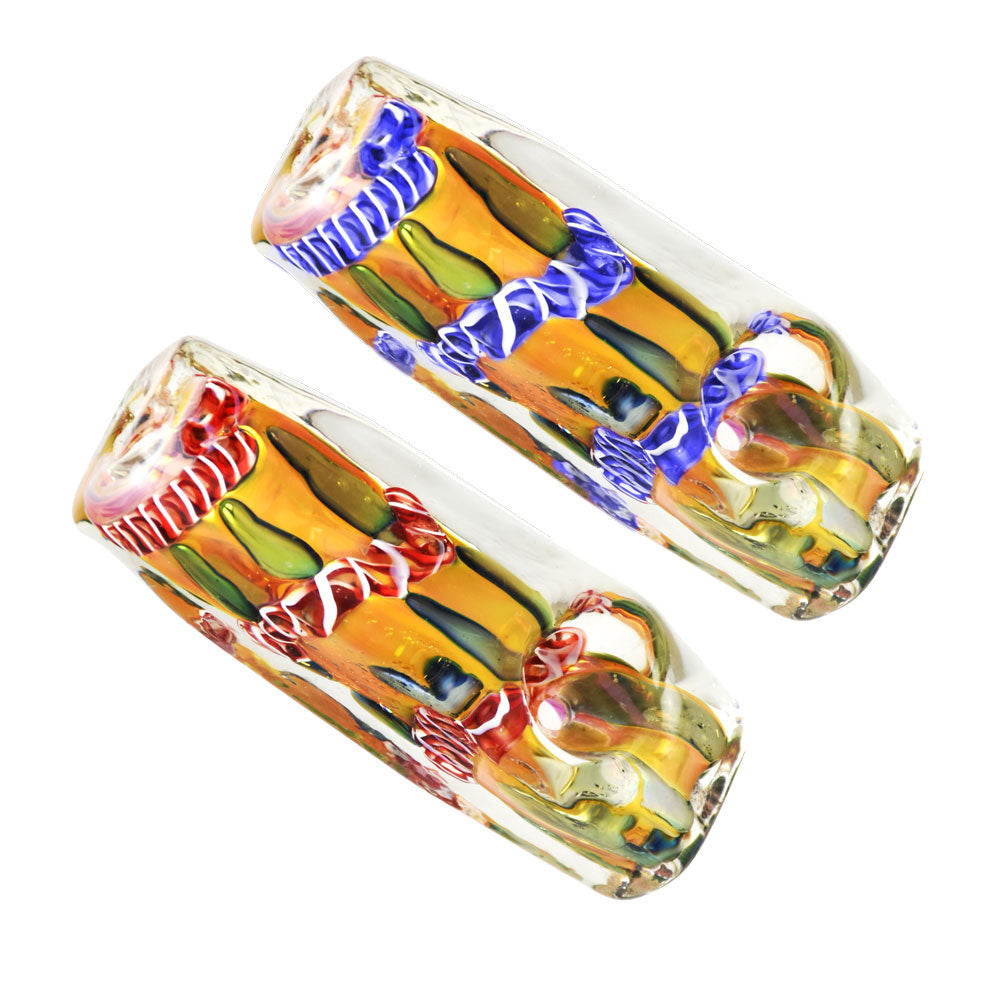 Fumed Metallic Abstract Squared Hand Pipe - 3