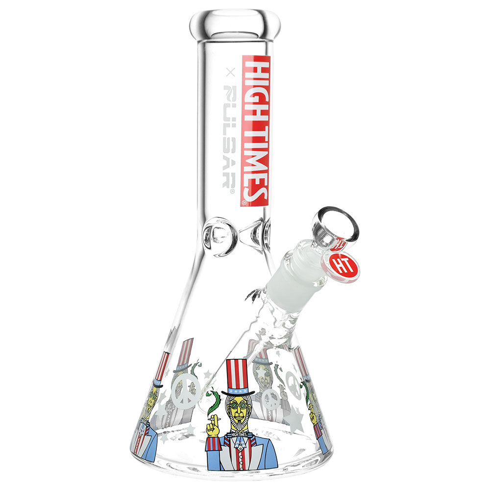 High Times x Pulsar Beaker Water Pipe - Uncle Sam / 10.5