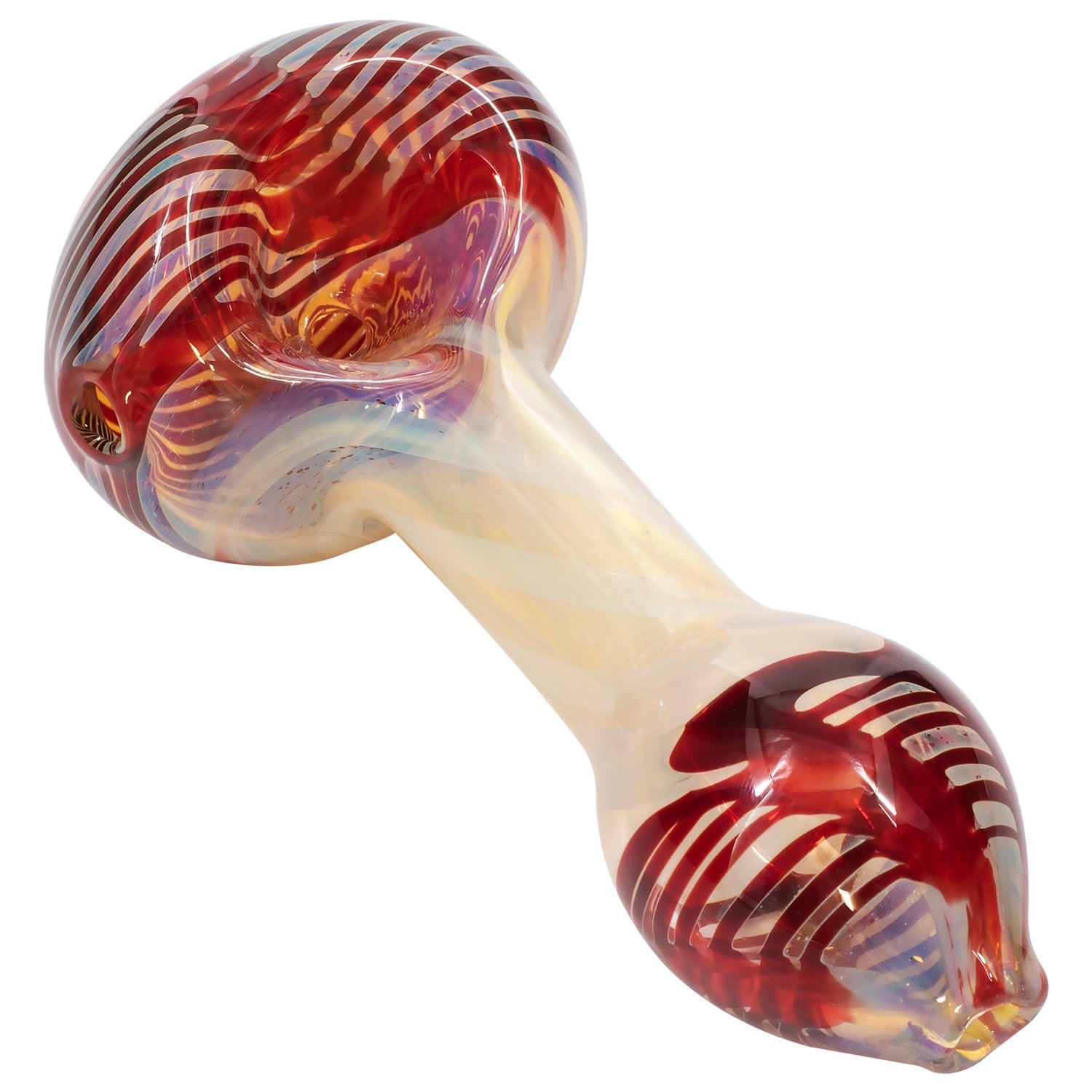 LA Pipes Twisty Cane Spoon Glass Pipe (Various Colors)