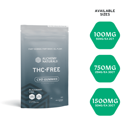 Alchmey Naturals Broad Spectrum CBD Gummies - THC Free