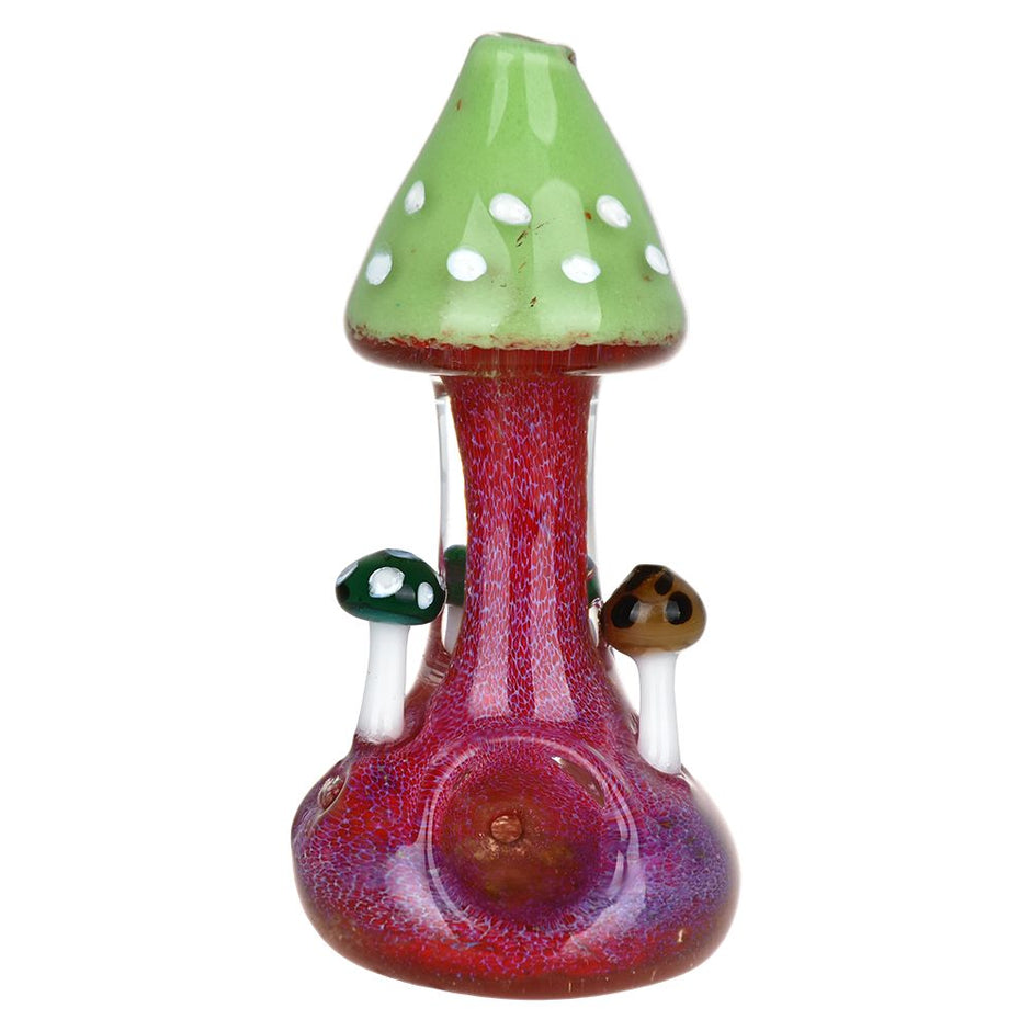 Mushroom Buddies Standing Glass Hand Pipe - 4"