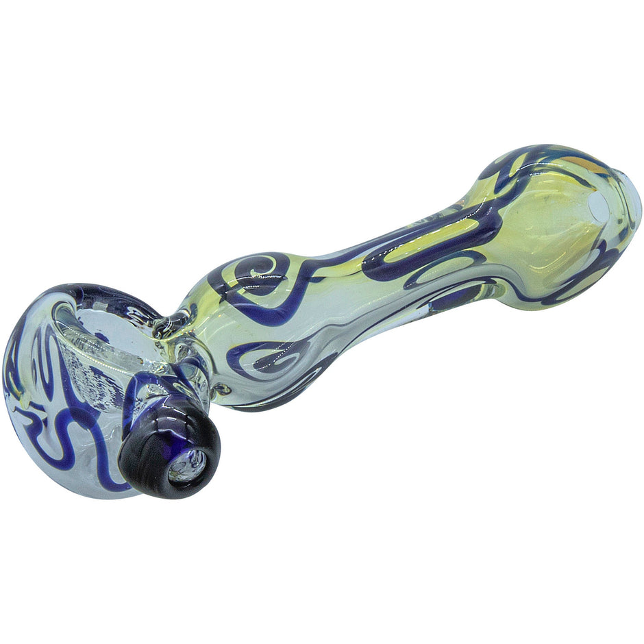 LA Pipes "Painted Warrior Spoon" Glass Pipe