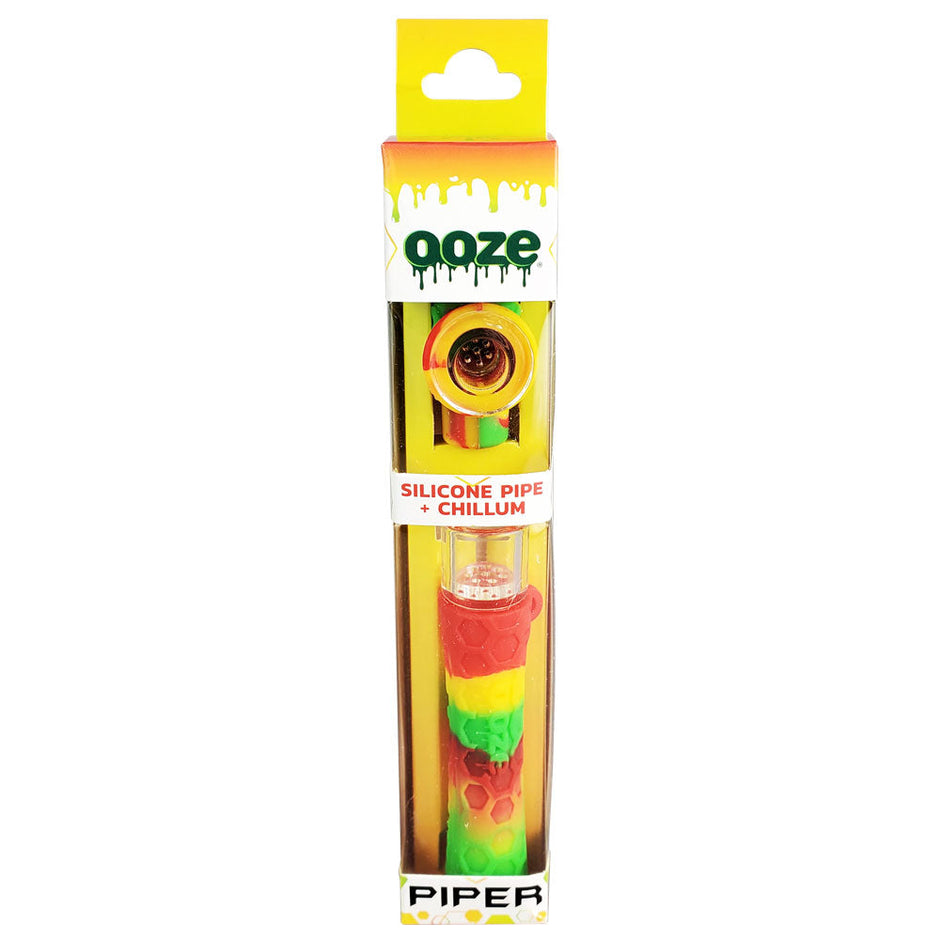 Ooze Piper 2-in-1 Silicone Pipe + Chillum - Asst - 12PC DISP