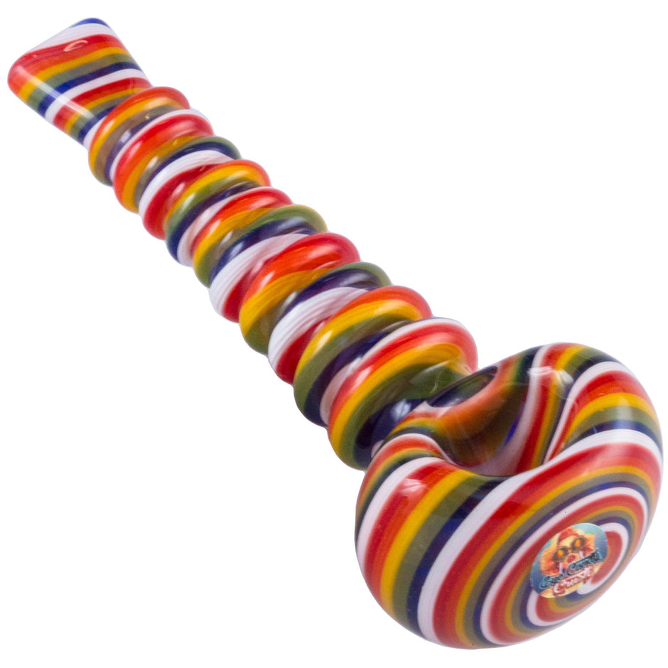 Crush Eye Candy MegaTwist 5" HandPipe Flat Mouthpiece - Vibrant Colors