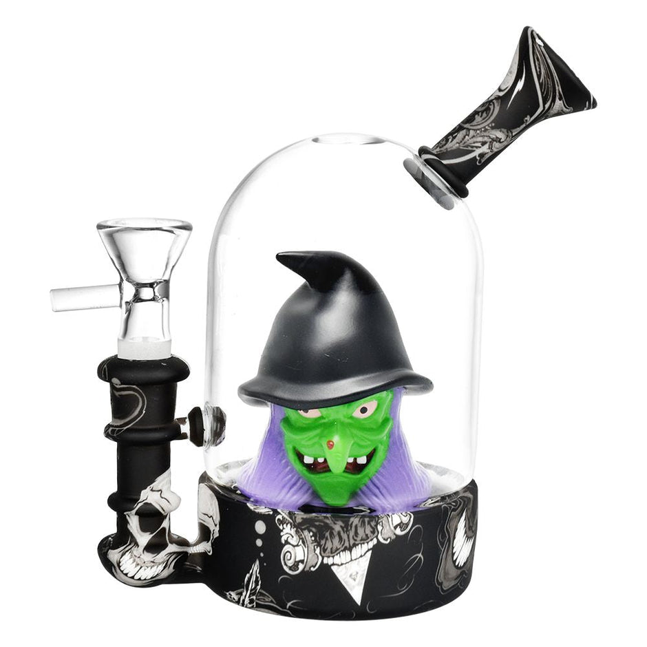 Spooky Witch Bell Jar Water Pipe - 5.5" / 14mm F