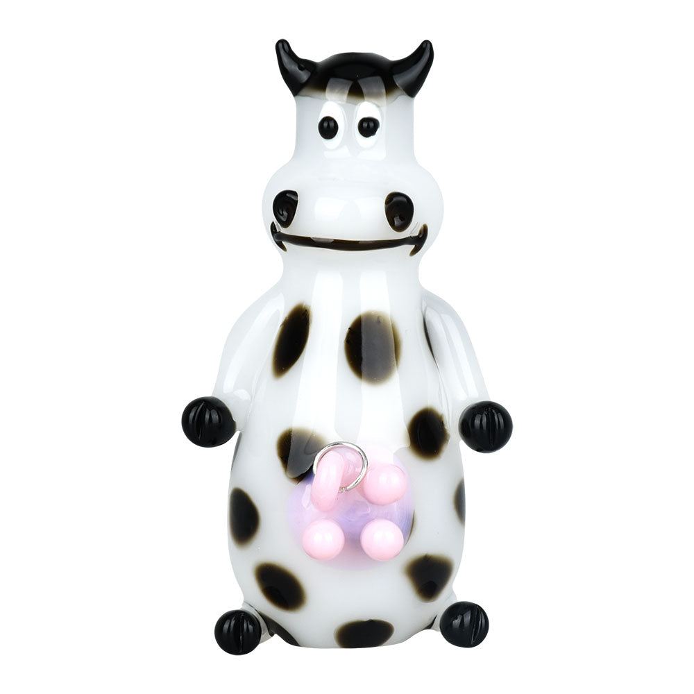 Udderly Bohemian Bovine Glass Hand Pipe - 4.5