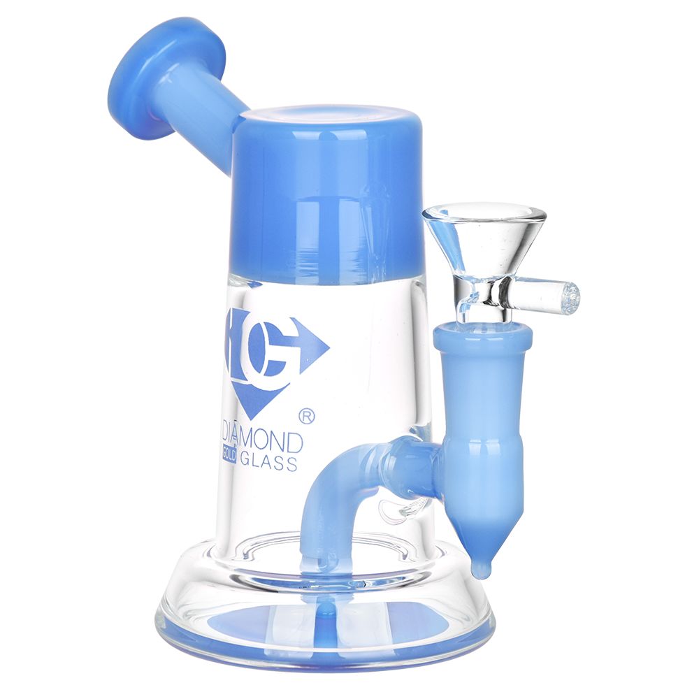 Diamond Glass Diamond Stem Mini Water Pipe - 5.25