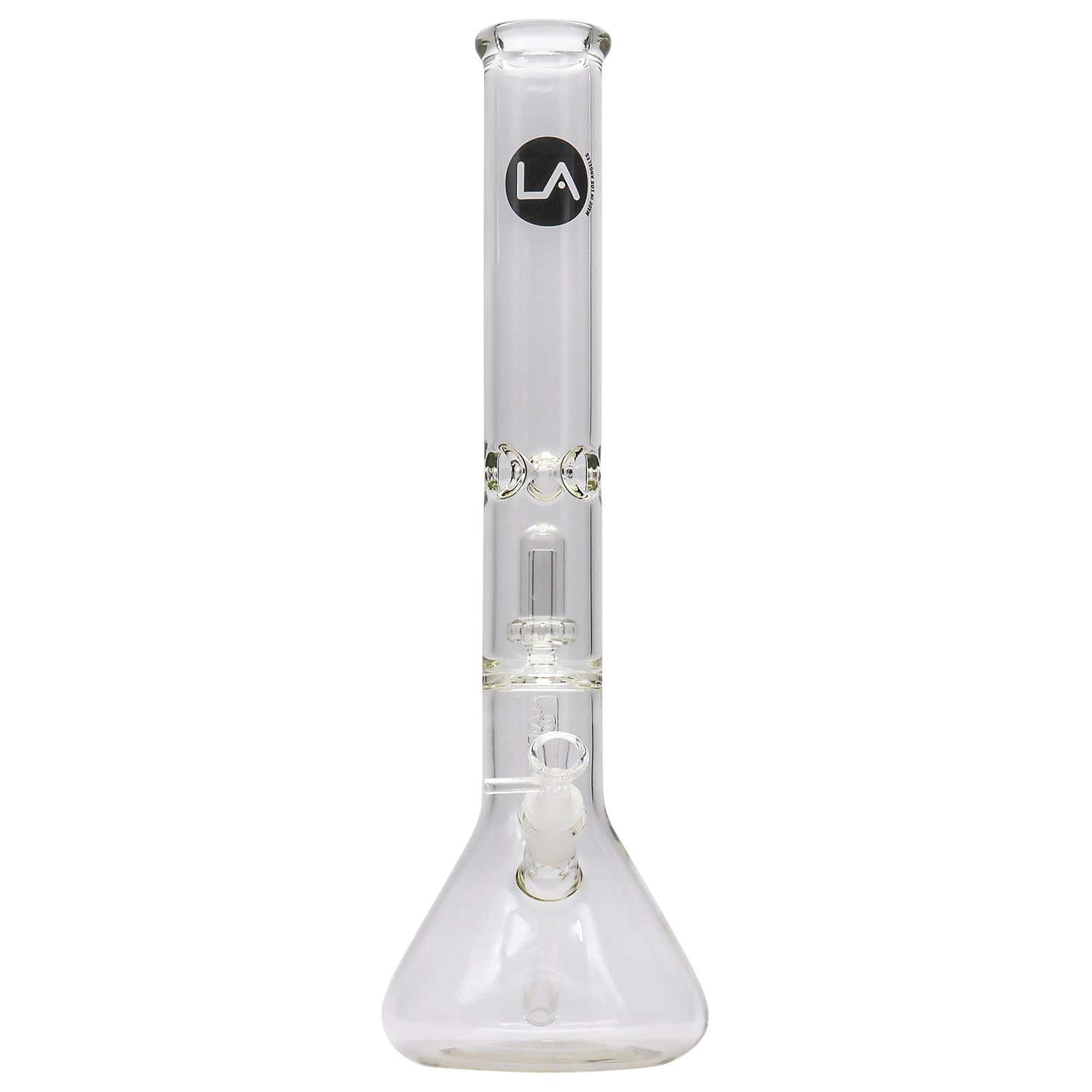 LA Pipes Thick Glass Beaker Showerhead Perc Bong