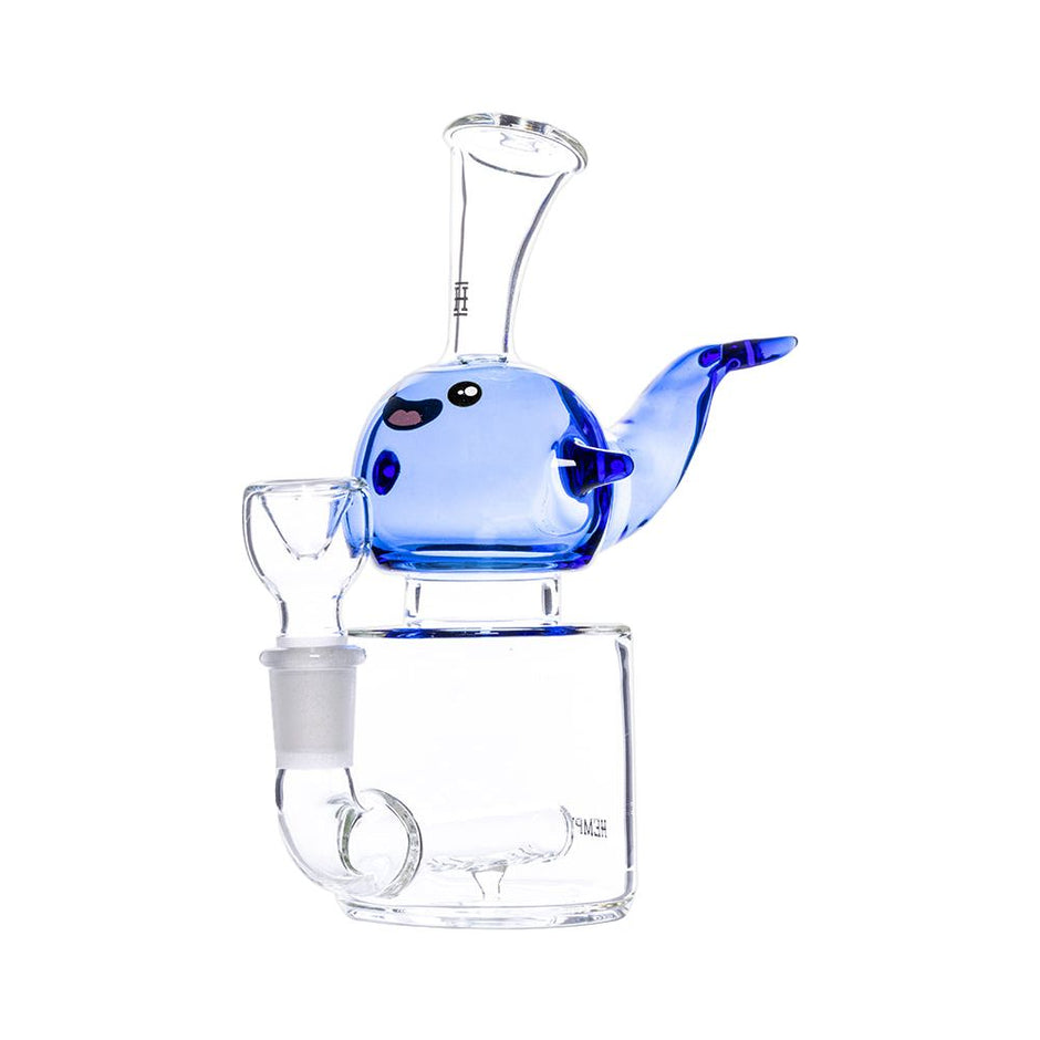 Hemper Blue Whale Glass Water Pipe - 6.25" / 14mm F