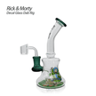 Waxmaid 7.08” Rick & Morty Mini Decal Glass Dab Rig