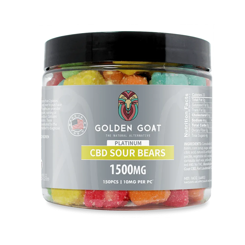 Platinum CBD Gummies 1500mg - Sour Bears