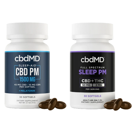 cbdMD CBD Sleep Softgels - 1500MG (Broad or Full Spectrum)